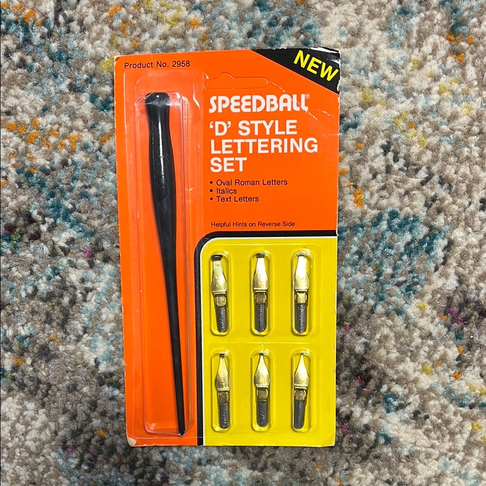Speedball Lettering Set D style vintage